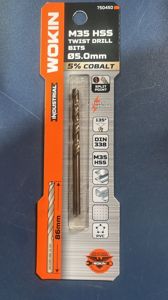 BROCA COBALTO 5.0MM WOKIN