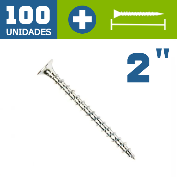 CAJA TORNILLO VOLCANITA 6 X 2" 100 UND