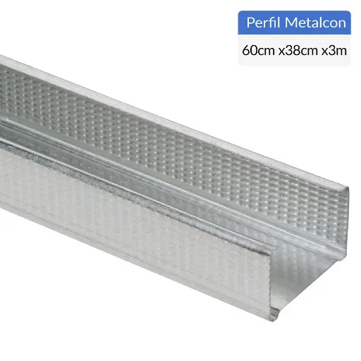 [088850] METALCON MONTANTE C TABIQUE 60X38X8X0.50X2.4MTS