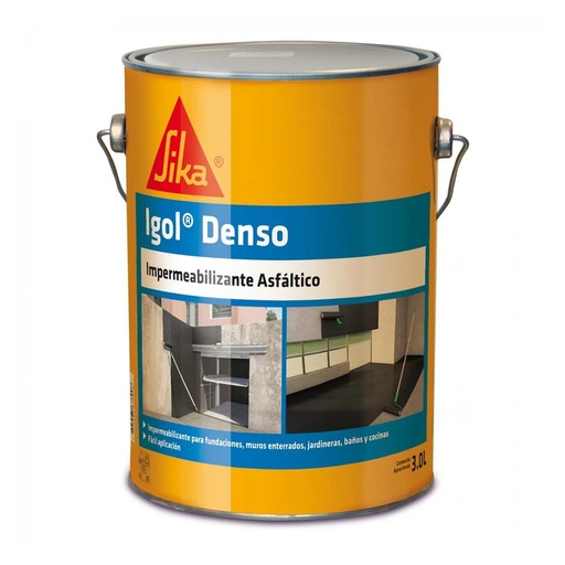 [090080] IMPERMEABILIZANTE ASFALTICO IGOL DENSO GALON 3 LT SIKA