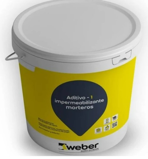 [012130] IMPERMEABILIZANTE ADITIVO 1 WEBER TINETA 18 LT