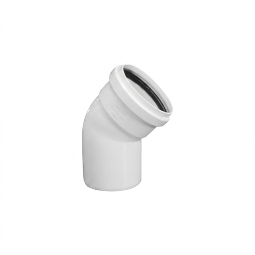 [020730] CODO PVC SANITARIO BLANCO 50 X 45° C/ANILLO INCORPORADO