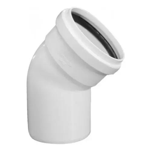 [020790] CODO PVC SANITARIO BLANCO 75 X 45° C/ANILLO INCORPORADO