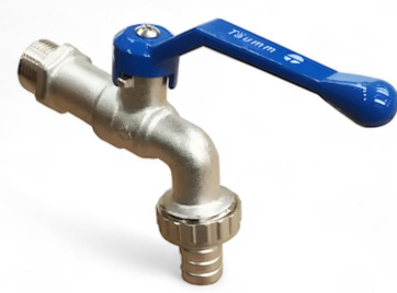 LLAVE BOLA JARDIN 1/2X3X4 CELESTE ECON