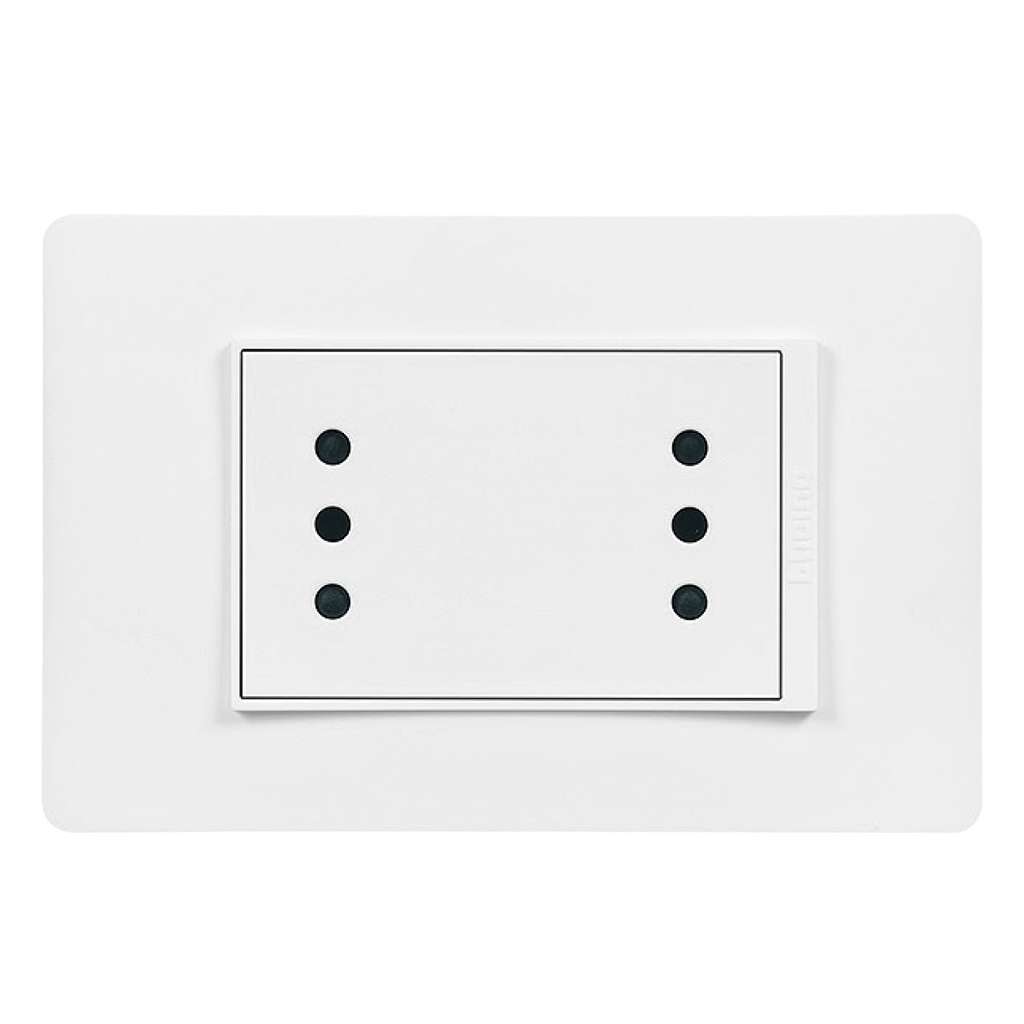 ENCHUFE DOBLE EMBUTIDO 10A BTICINO BLANCO