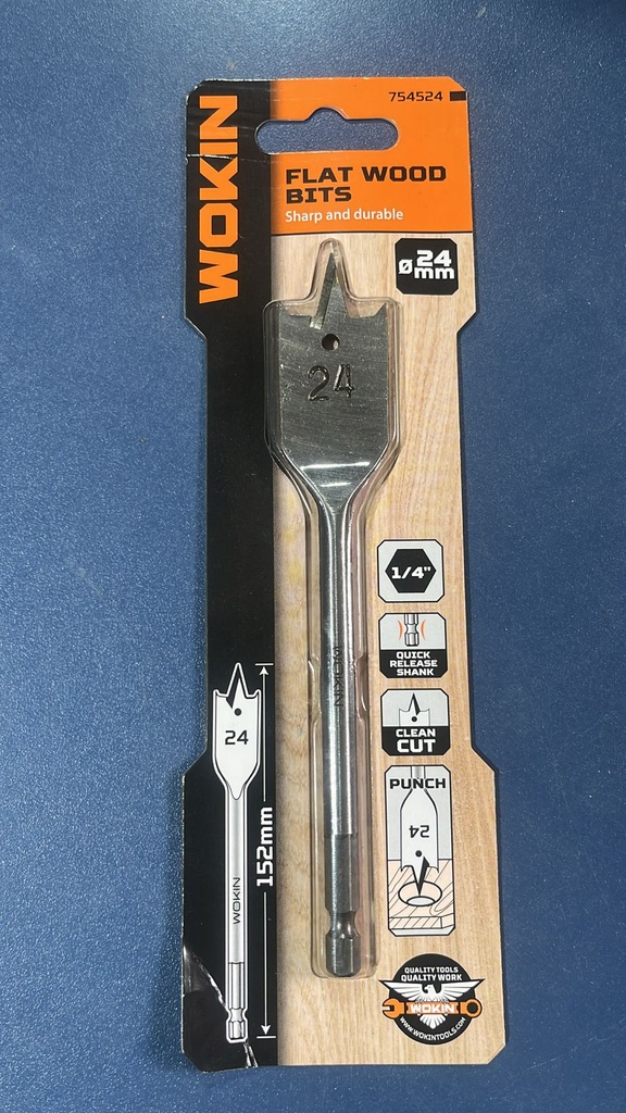BROCA PALETA MADERA 24MM 1/4" WOKIN (COPIA)
