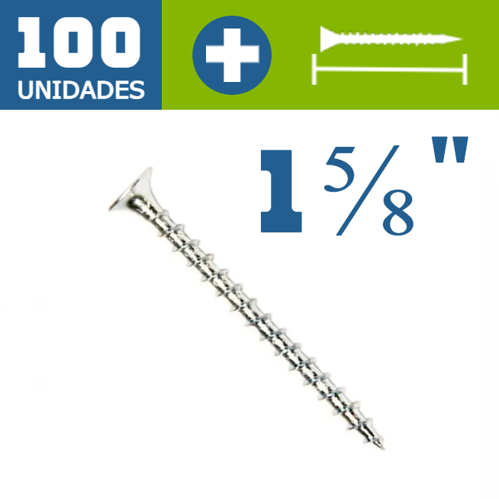 CAJA TORNILLO VOLCANITA 6 X 1⅝" 100 UND