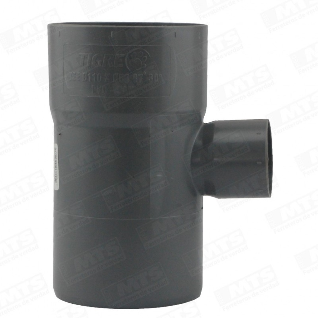 TEE PVC SANITARIO 110X50 GRIS