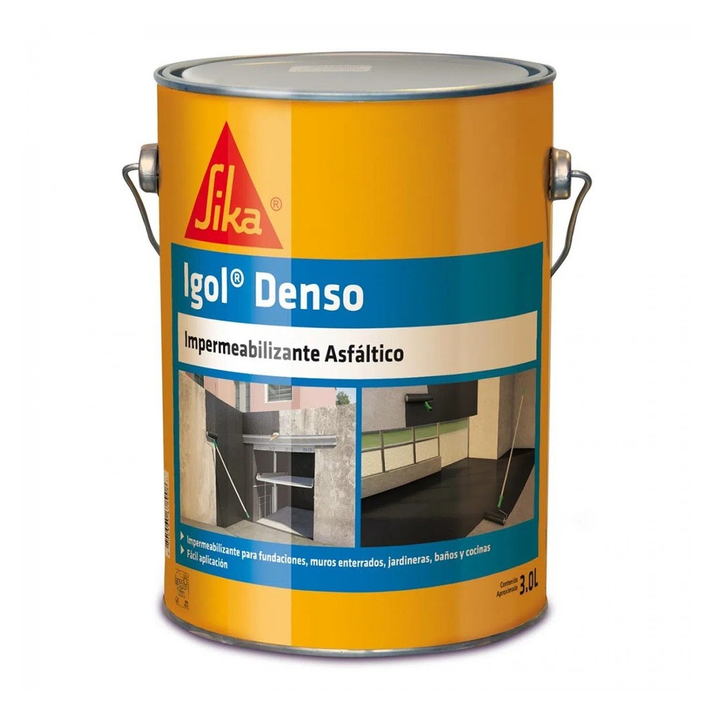 IMPERMEABILIZANTE ASFALTICO IGOL DENSO GALON 3 LT SIKA