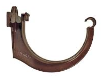 GANCHO CANALETA PVC LLUVIA MARRON