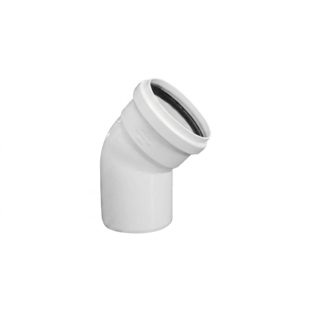CODO PVC SANITARIO BLANCO 50 X 45° C/ANILLO INCORPORADO
