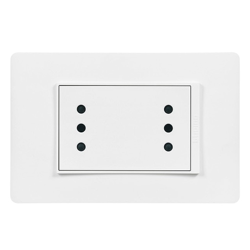 [015949] ENCHUFE DOBLE EMBUTIDO 10A BTICINO BLANCO