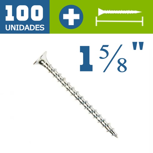 [015250] CAJA TORNILLO VOLCANITA 6 X 1⅝" 100 UND