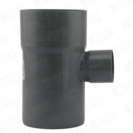 [030160] TEE PVC SANITARIO 110X50 GRIS