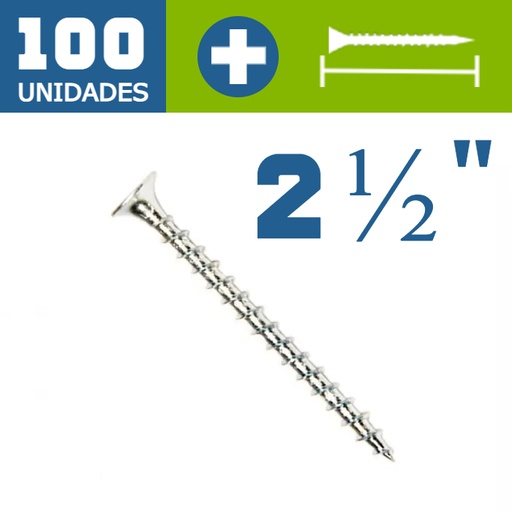 [037820] CAJA TORNILLO VOLCANITA 8 X 2½" 100 UND