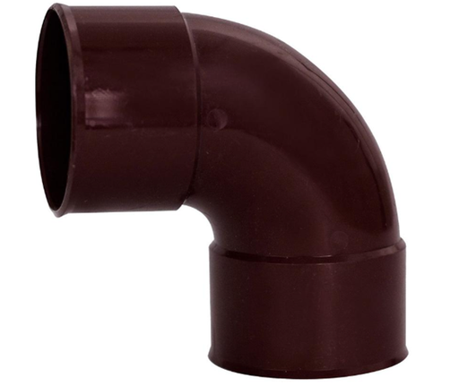 [018170] CODO CANALETA PVC LLUVIA MARRON 88 X 90°