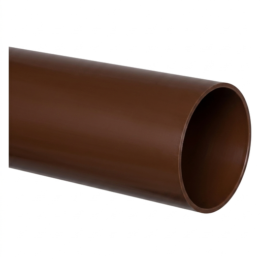 [018280] TUBO BAJADA CANALETA PVC LLUVIA MARRON 80 X 3 MTS