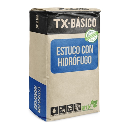 [023820] MORTERO ESTUCO CON HIDROFUGO TX SACO 25 KG