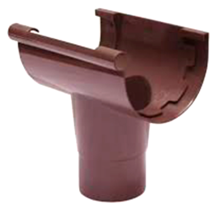 [028900] BAJADA CANALETA PVC LLUVIA MARRON PVC 75-80