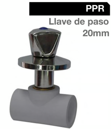[069120] LLAVE PASO PPR CROMADA 20MM