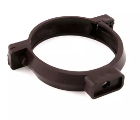 [090870] ABRAZADERA TUBO BAJADA PVC LLUVIA MARRON 80MM